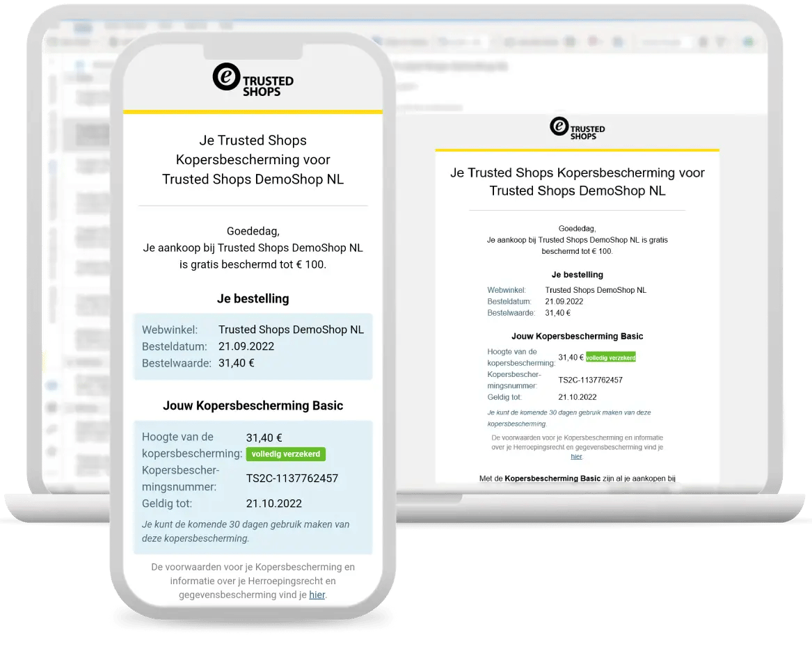 Voorbeeld bevestiging van kopersbescherming