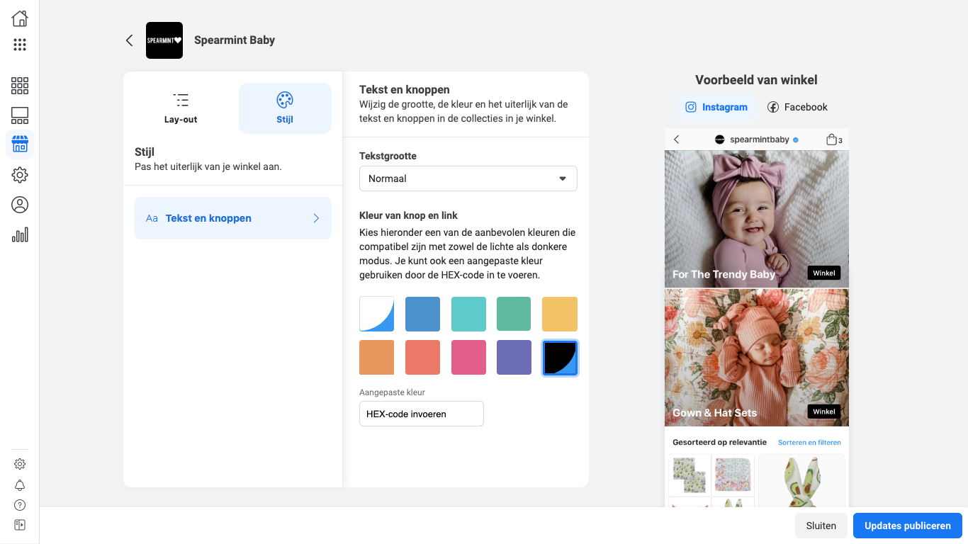 Spearmint-baby-facebook-winkel