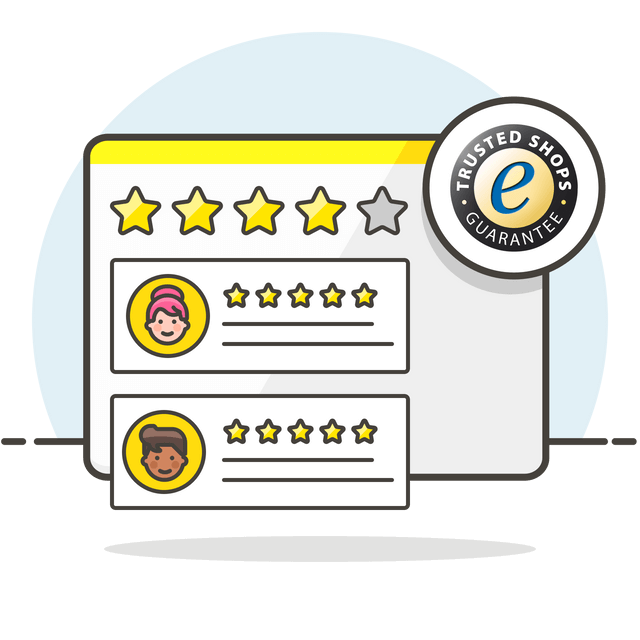 Illustratie van de Trusted Shops profielpagina