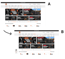 Afbeelding van de A/B-test van Kamera Express