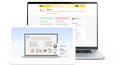Bedrijfsprofiel van SB Supply op Trusted Shops, weergegeven op een laptopscherm met klantbeoordelingen, sterrenrating en het Trusted Shops Keurmerk voor kopersbescherming, gebruikt als visuele ondersteuning in een klantverhaal.