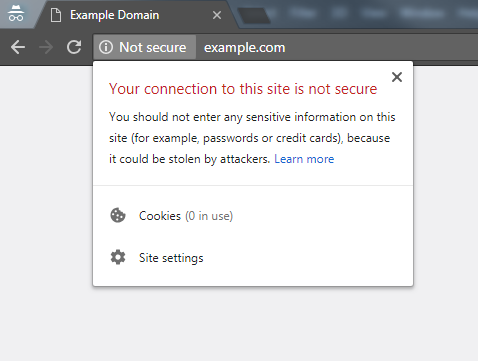 Not secure website