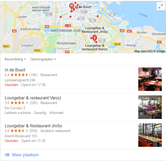 Restaurants dichtbij Amsterdam
