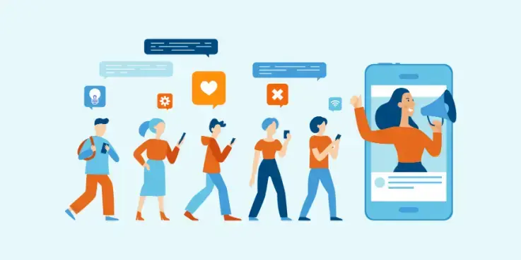 Afbeelding van personen die Influencer Marketing volgen