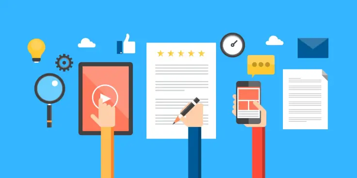 Afbeelding van verschillende vormen van user generated content