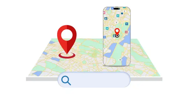 Afbeelding van een plattegrond op zowel desktop als telefoon