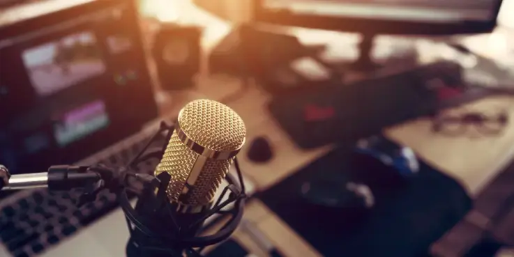 Afbeelding van een studio voor een digitale beurs