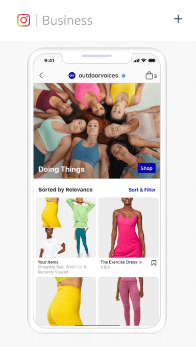 Afbeelding van Instagram in-app Shopping