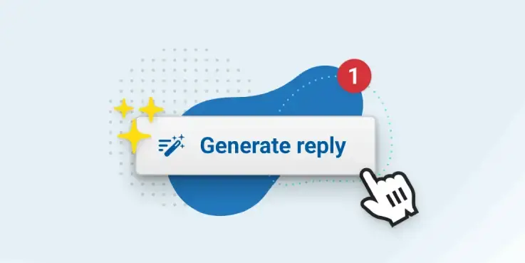 De knop om een nieuwe reactie te genereren met de Smart Review Assistant