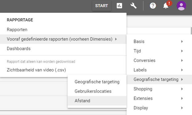 Google Ads rapportage | Geografische targeting